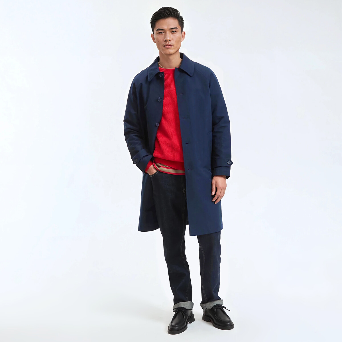 La Redoute Collections Ίσια καμπαρντίνα με κουμπιά Signature MATHIAS