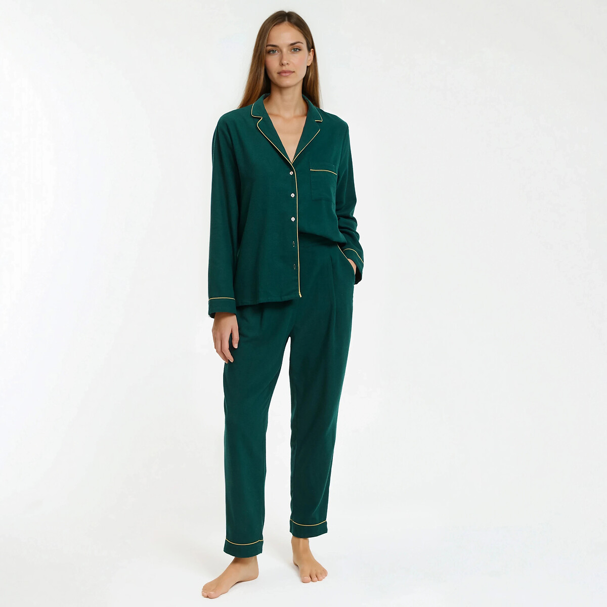 La Redoute Collections Πιτζάμα από φανέλα αγνό βαμβάκι