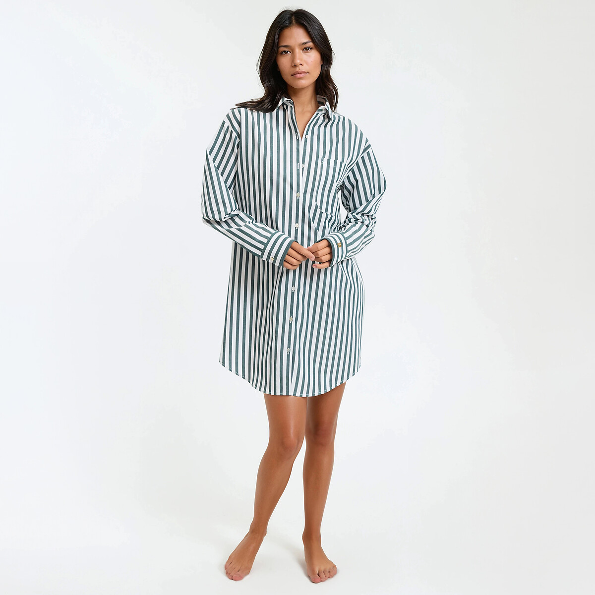 La Redoute Collections Νυχτικό από ποπλίνα με ριγές