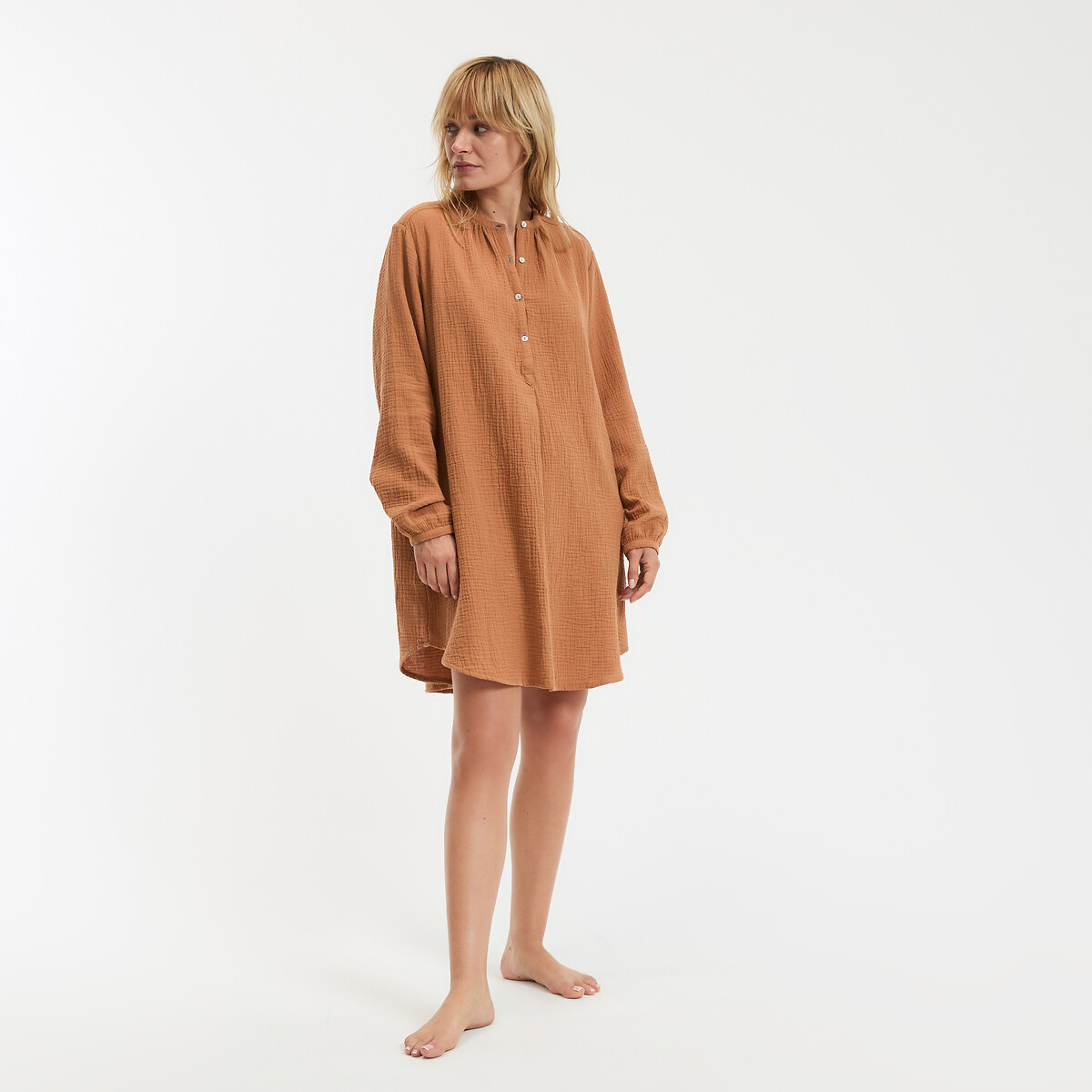La Redoute Collections Νυχτικό από βαμβακερή γάζα