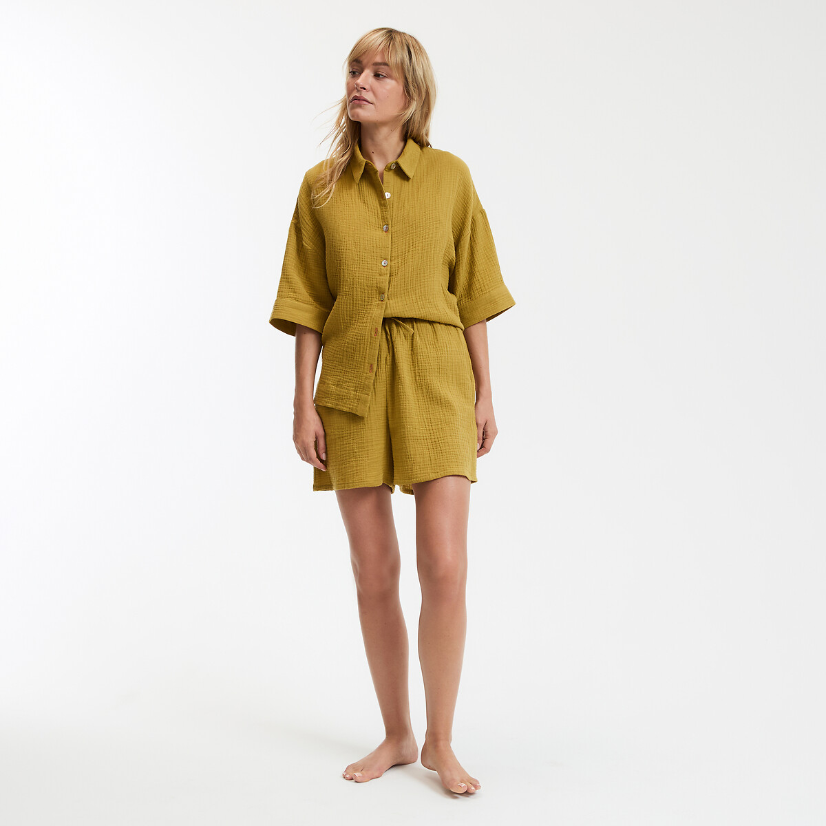 La Redoute Collections Πιτζάμα από βαμβακερή γάζα