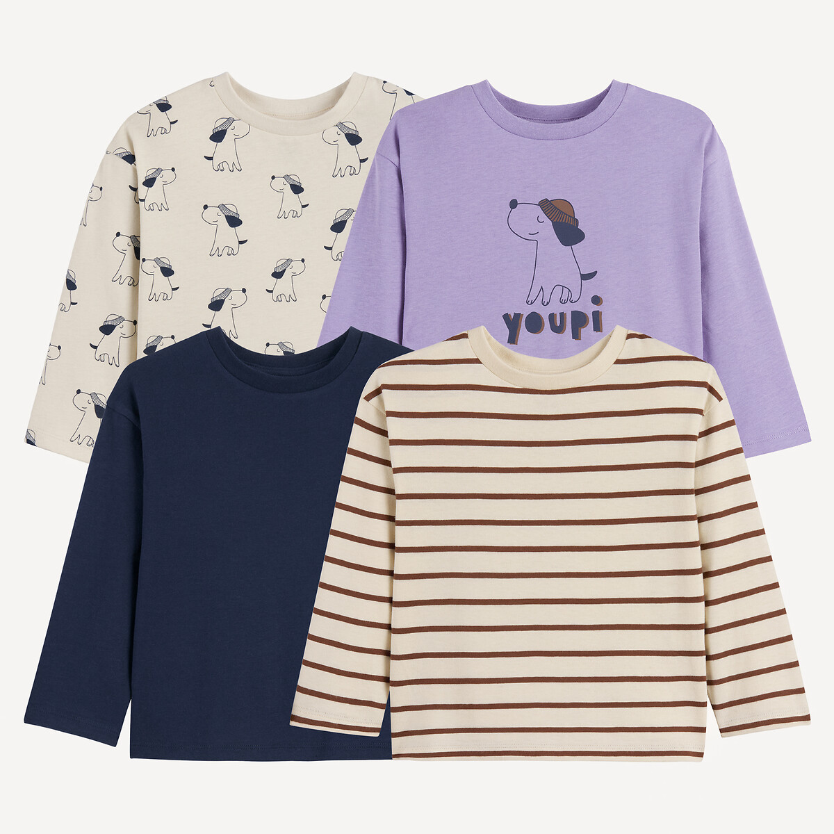La Redoute Collections Σετ 4 T-shirts με μακριά μανίκια