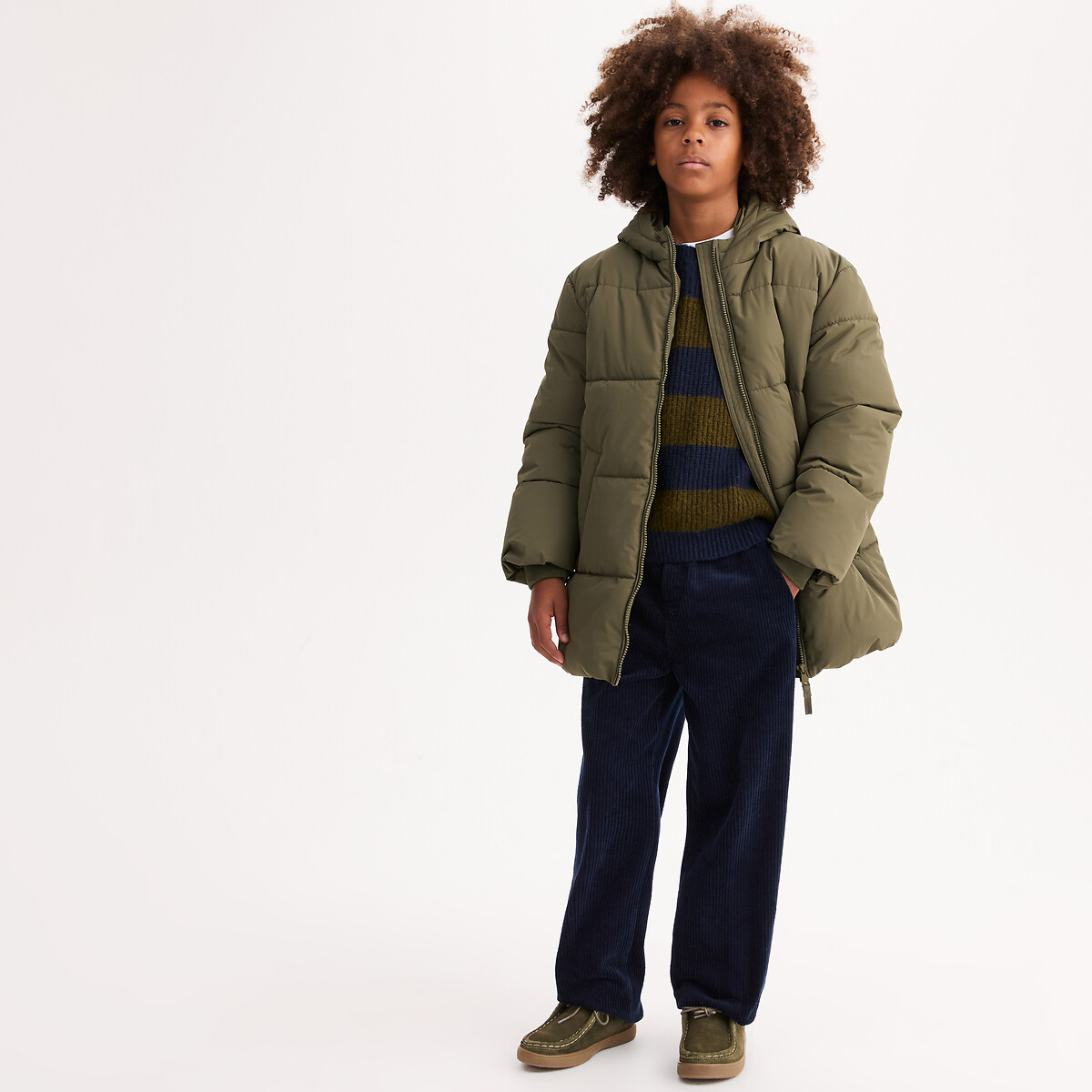 La Redoute Collections Μακρύ μπουφάν με κουκούλα