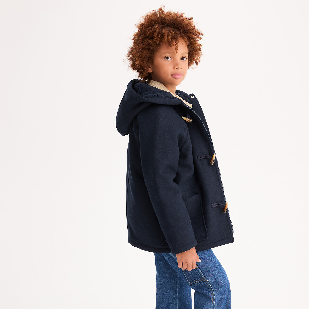 Ζεστό μοντγκόμερι παλτό με κουκούλα