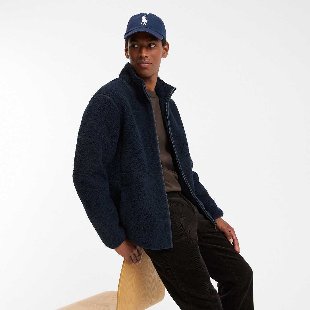 La Redoute Collections Κοντό μπουφάν sherpa με ψηλό γιακά