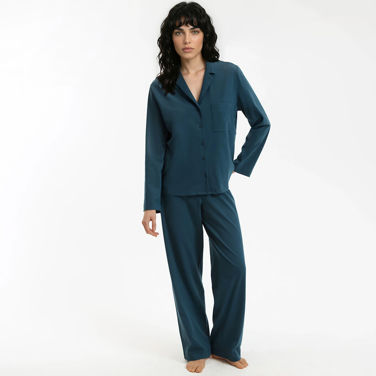 La Redoute Collections Πιτζάμα με μακριά μανίκια από βαμβακερό τζέρσεϊ