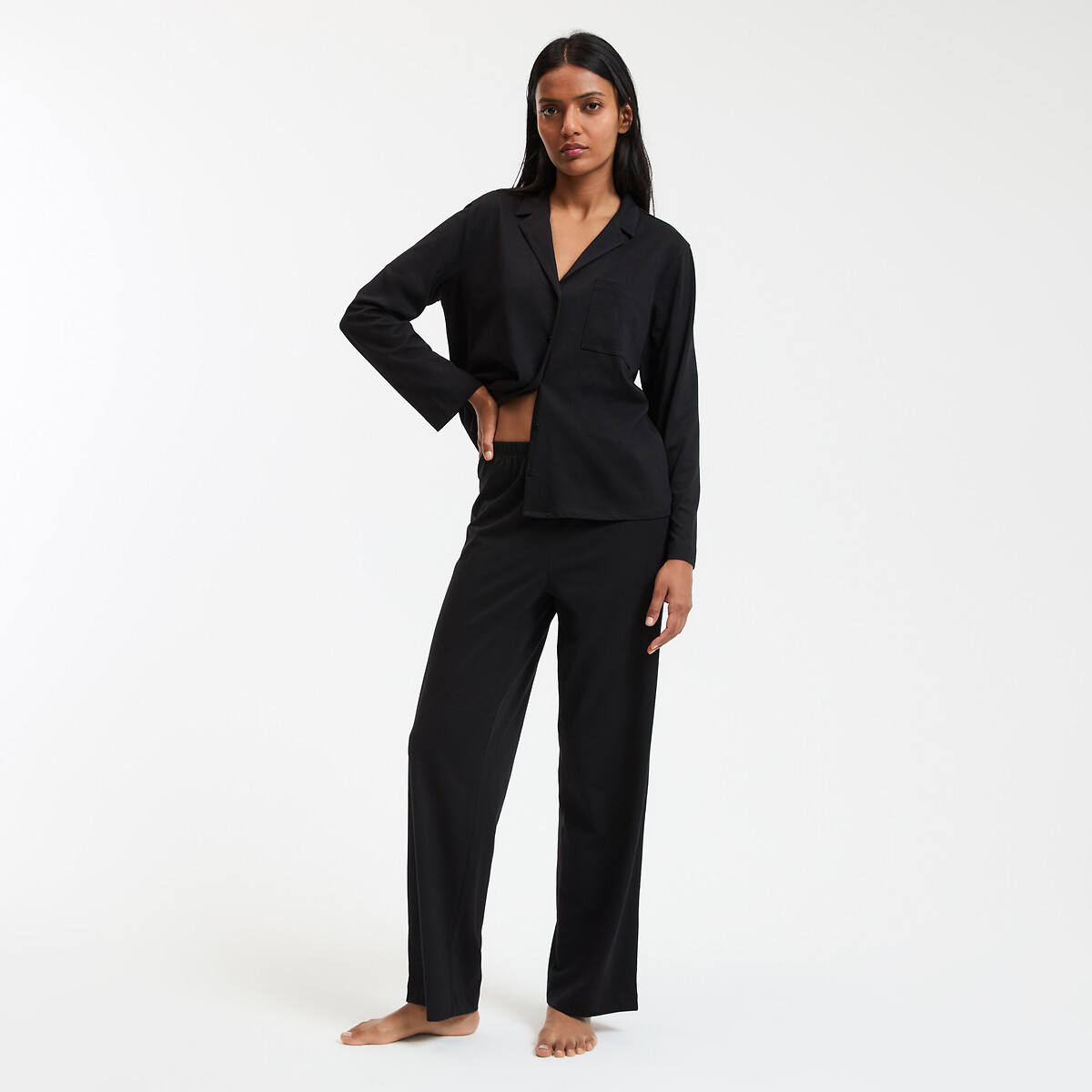 La Redoute Collections Πιτζάμα με μακριά μανίκια από βαμβακερό τζέρσεϊ