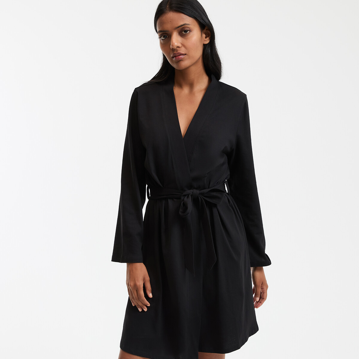 La Redoute Collections Βαμβακερό ρομπάκι από μονόχρωμο ζέρσεϊ