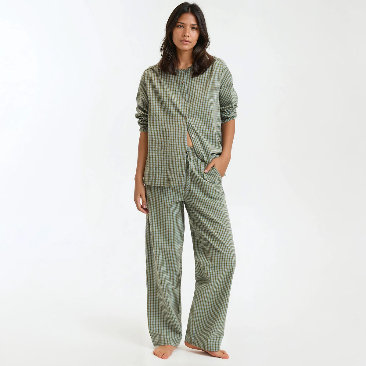 La Redoute Collections Πυτζάμα με καρό σχέδιο