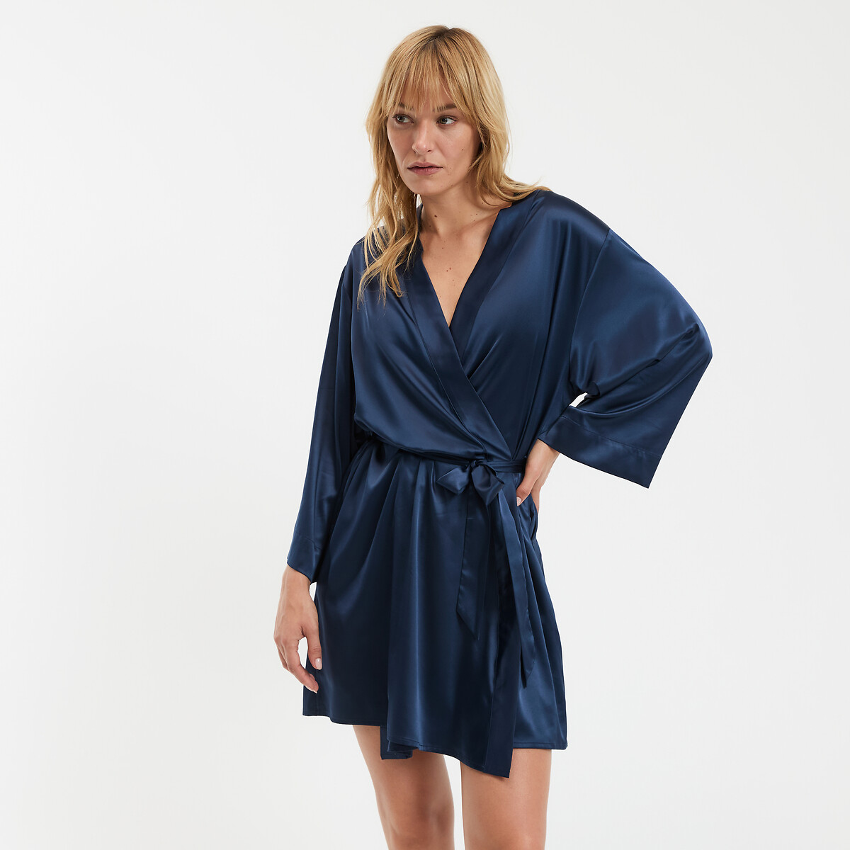 La Redoute Collections Κοντό Σατέν Κιμονό