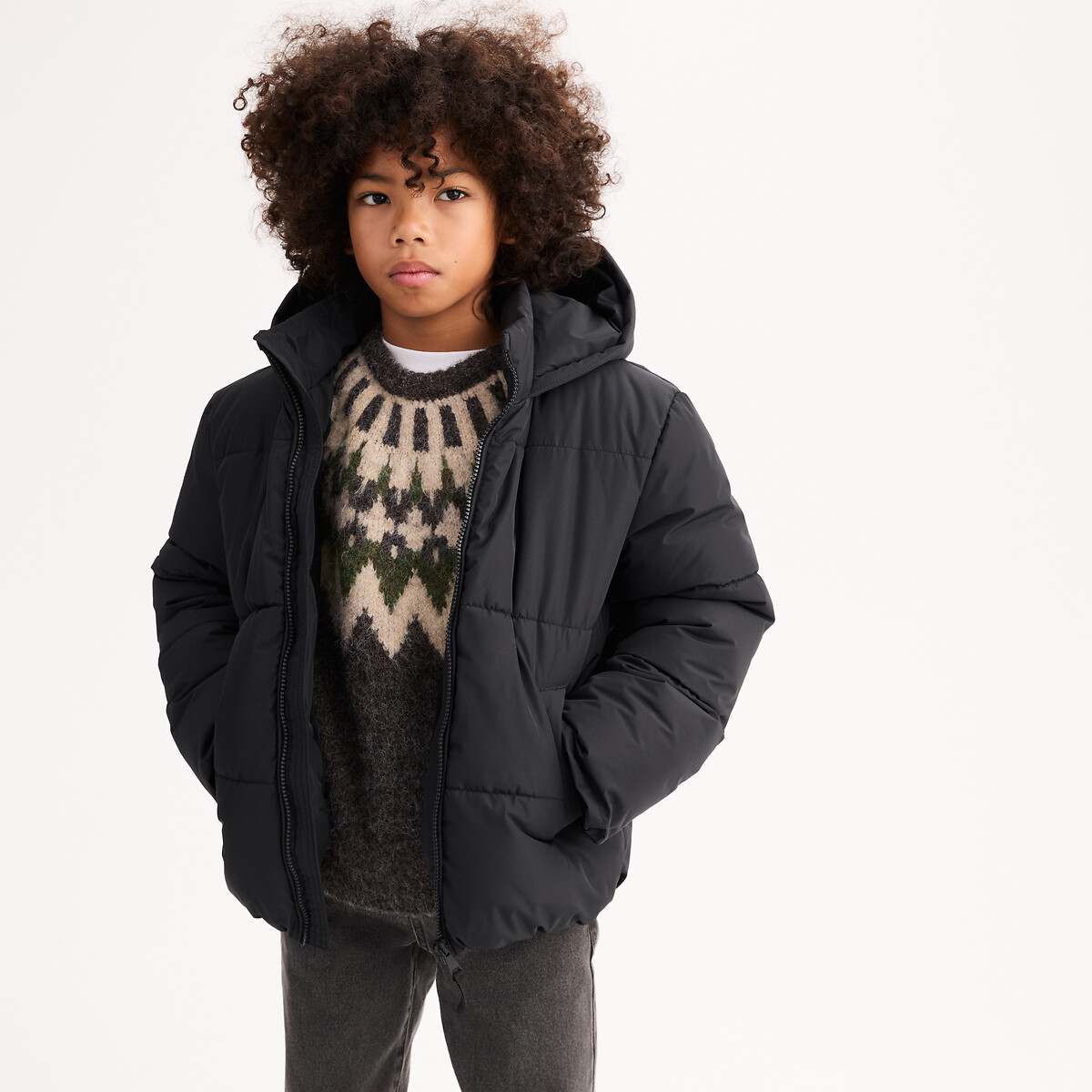 La Redoute Collections Ελαφρύ μπουφάν με κουκούλα