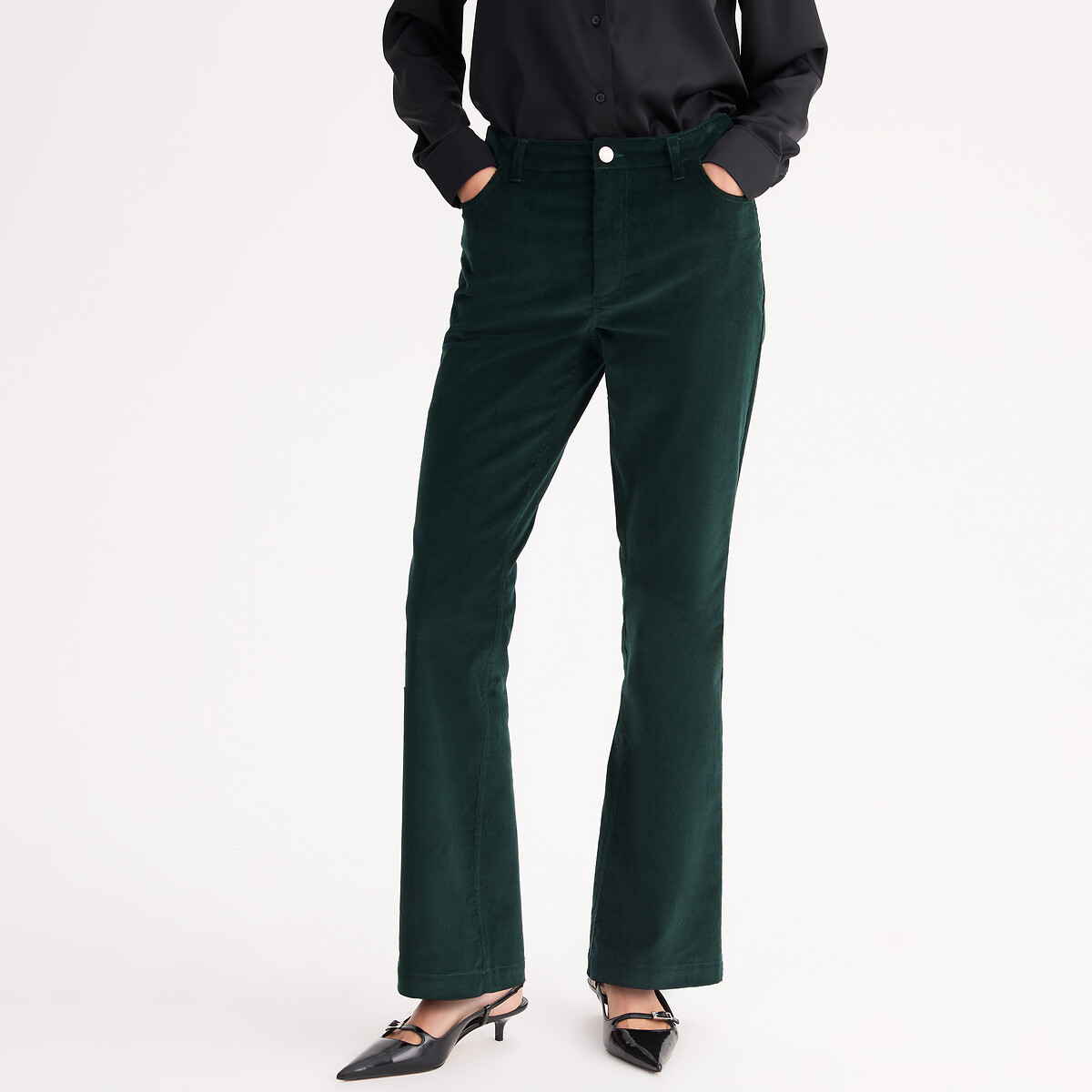 ANNE WEYBURN Bootcut παντελόνι από κοτλέ ύφασμα