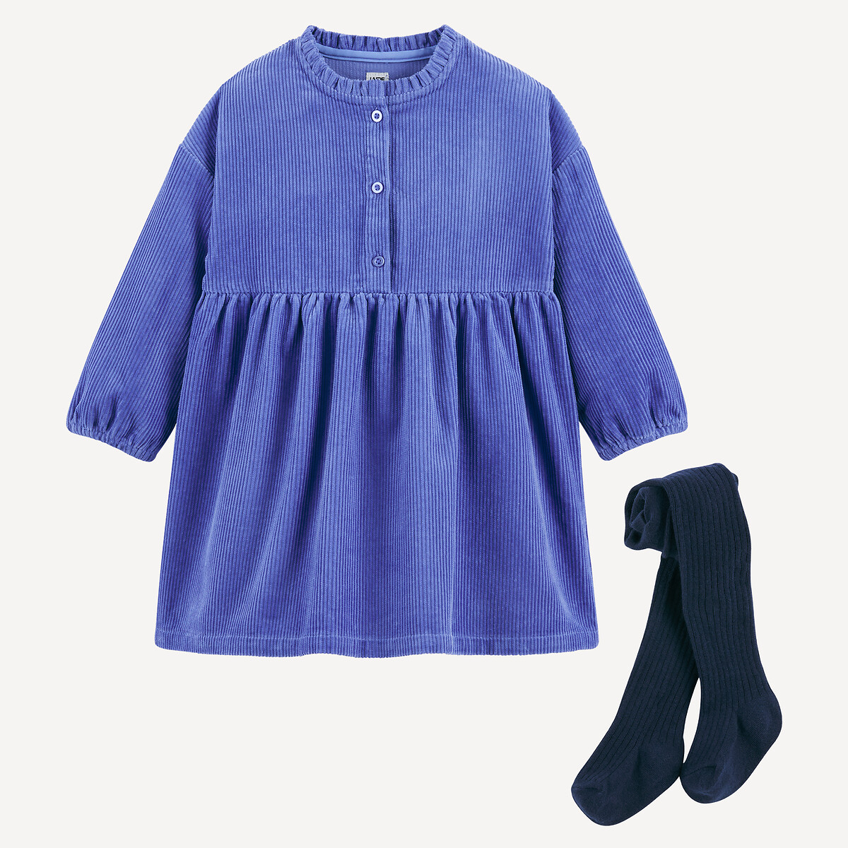 Σετ 2 τεμαχίων: βελούδινο φόρεμα και καλσόν