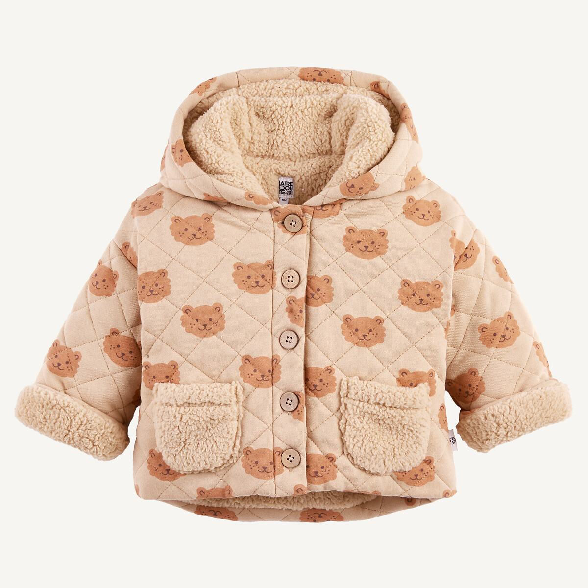 La Redoute Collections Μπουφάν με κουκούλα και επένδυση sherpa