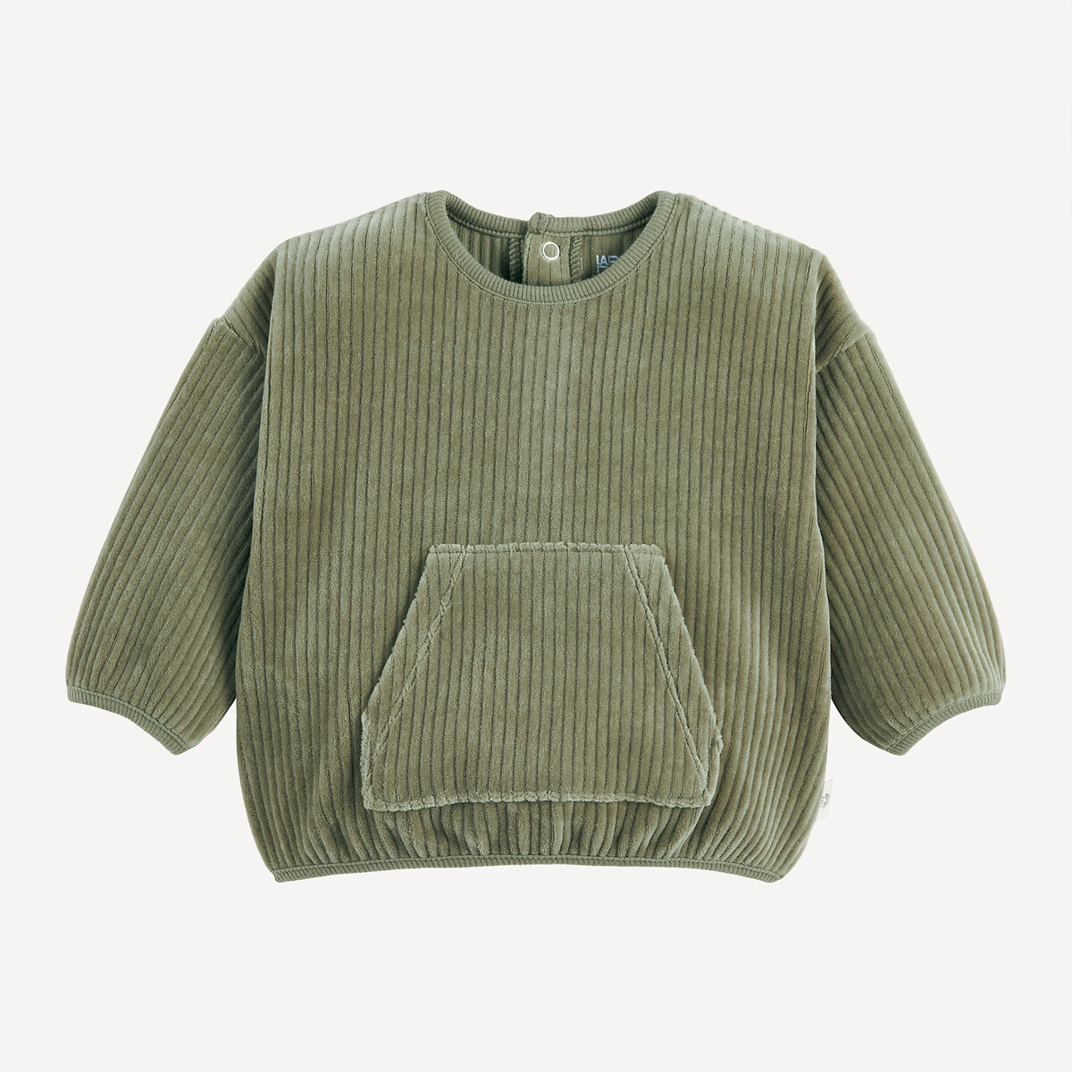 La Redoute Collections Κοτλέ φούτερ με κουμπιά σούστες