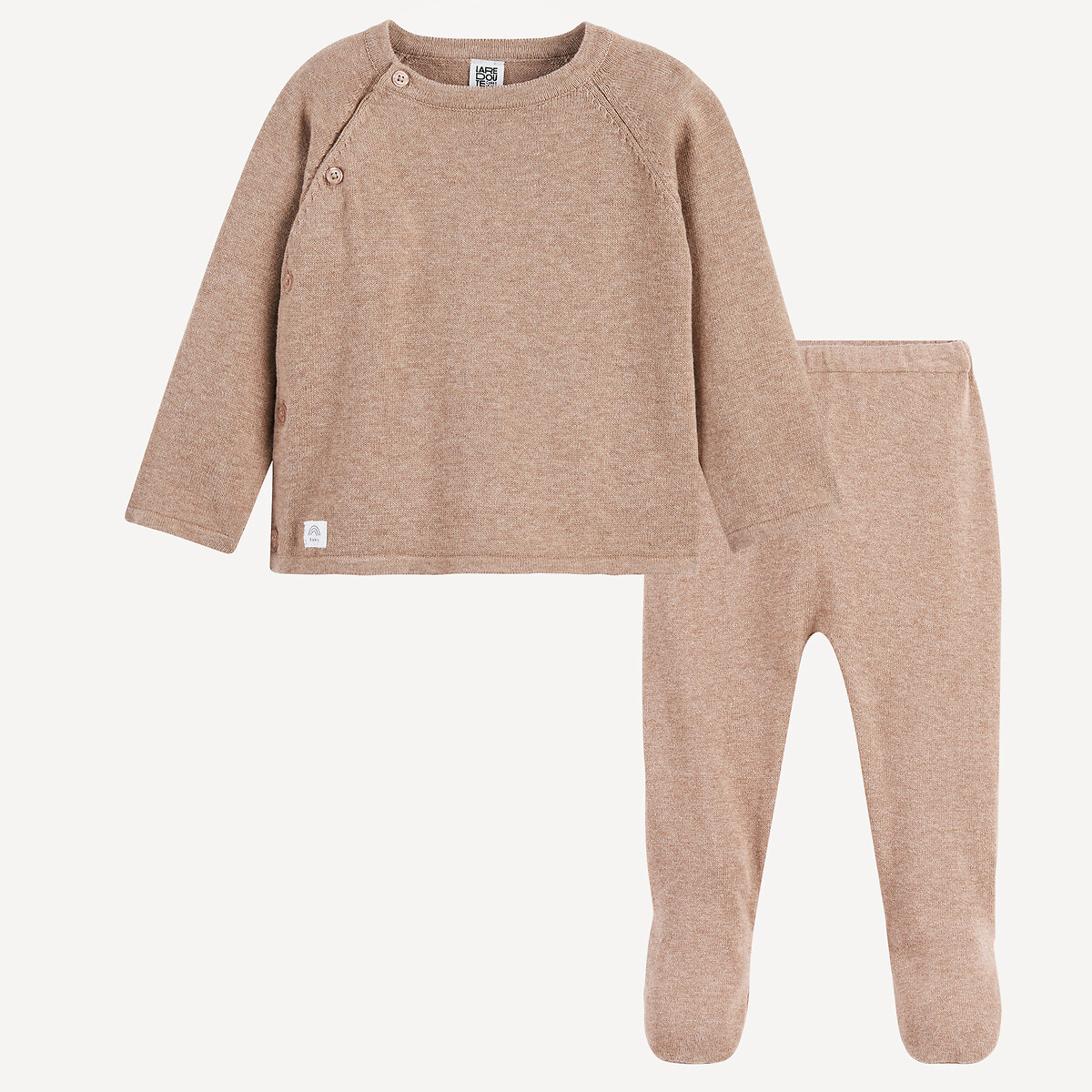 Σετ 2 τεμαχίων: πλεκτή μπλούζα και παντελόνι