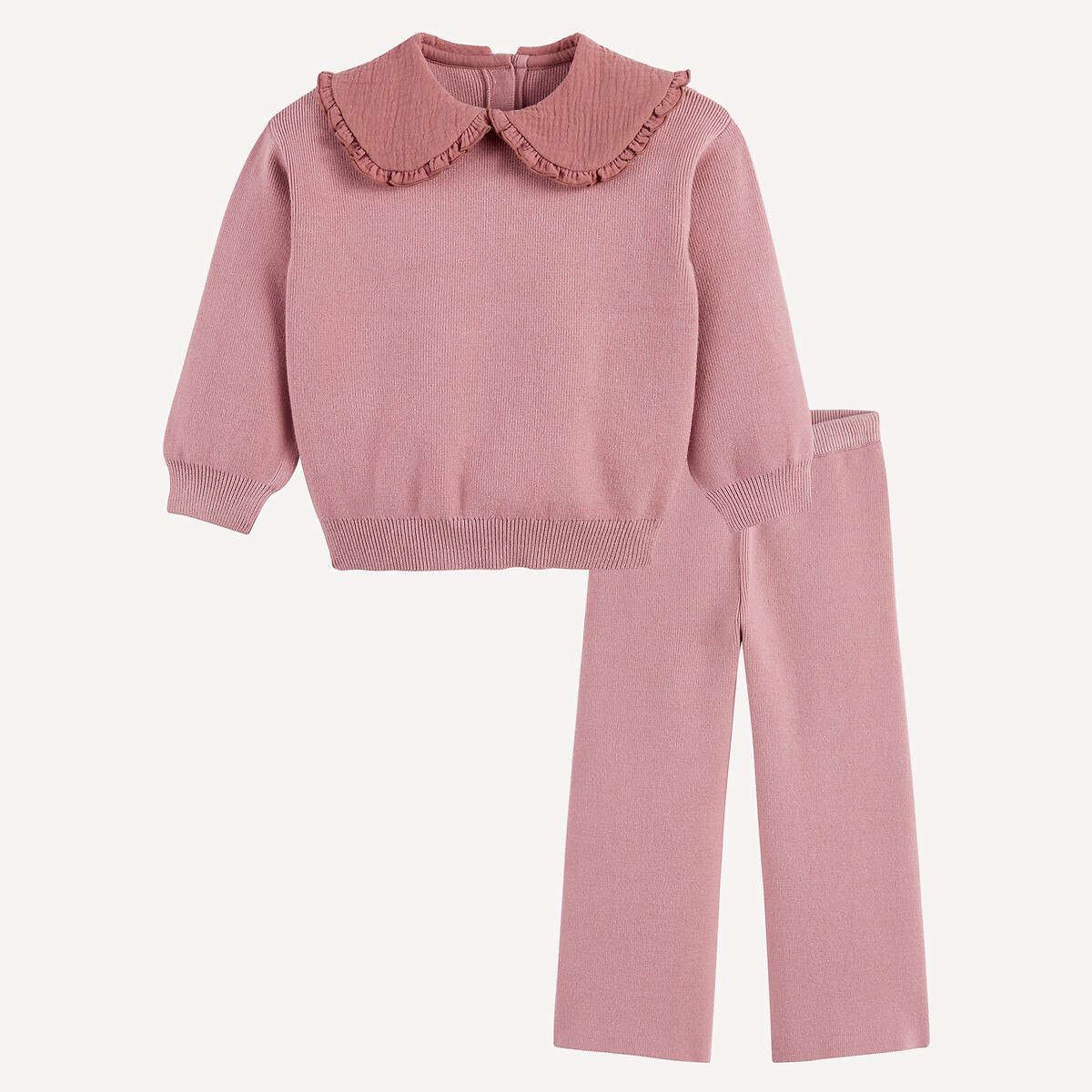 Σετ 2 τεμαχίων με πλεκτή μπλούζα και παντελόνι