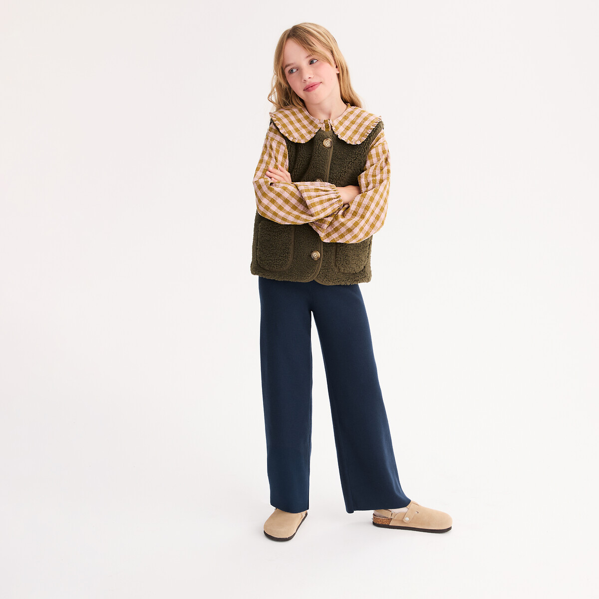 La Redoute Collections Παντελόνι φαρδύ από πλεκτό ύφασμα