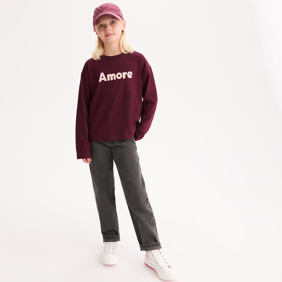 La Redoute Collections T-shirt με μακριά μανίκια με εκτύπωση Amore