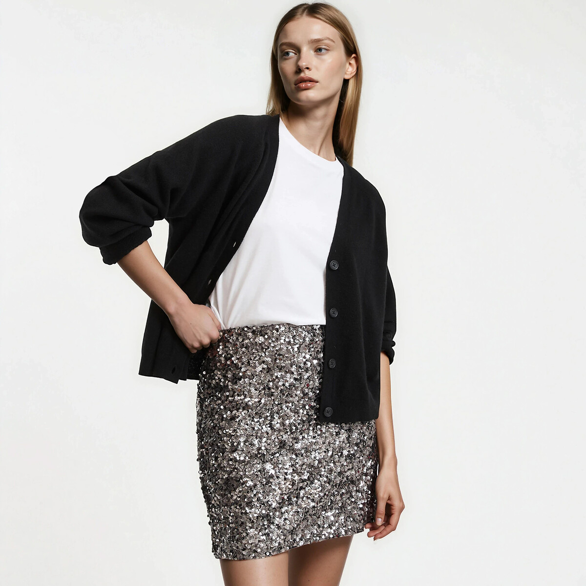 La Redoute Collections Ζακέτα από λεπτή πλέξη από κασμίρ