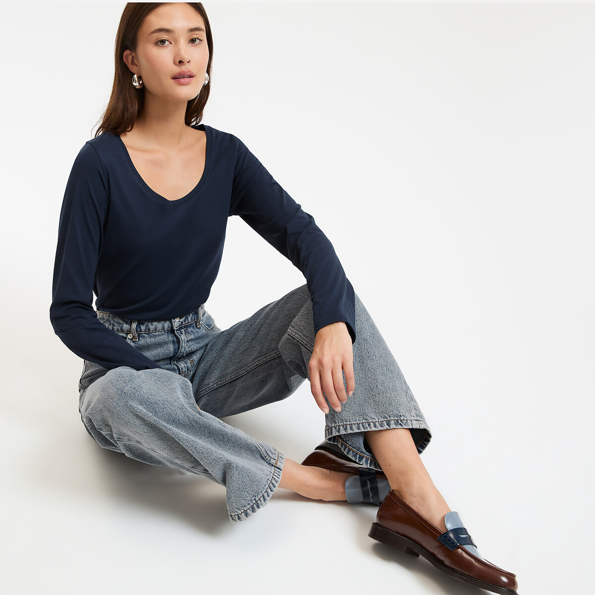 T-shirt από οργανικό βαμβάκι με μακριά μανίκια