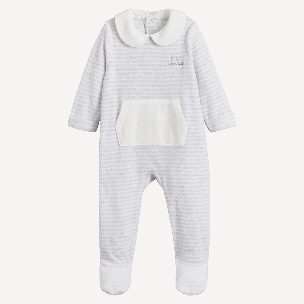 La Redoute Collections Βελουτέ πυτζαμάκι με peter pan γιακά