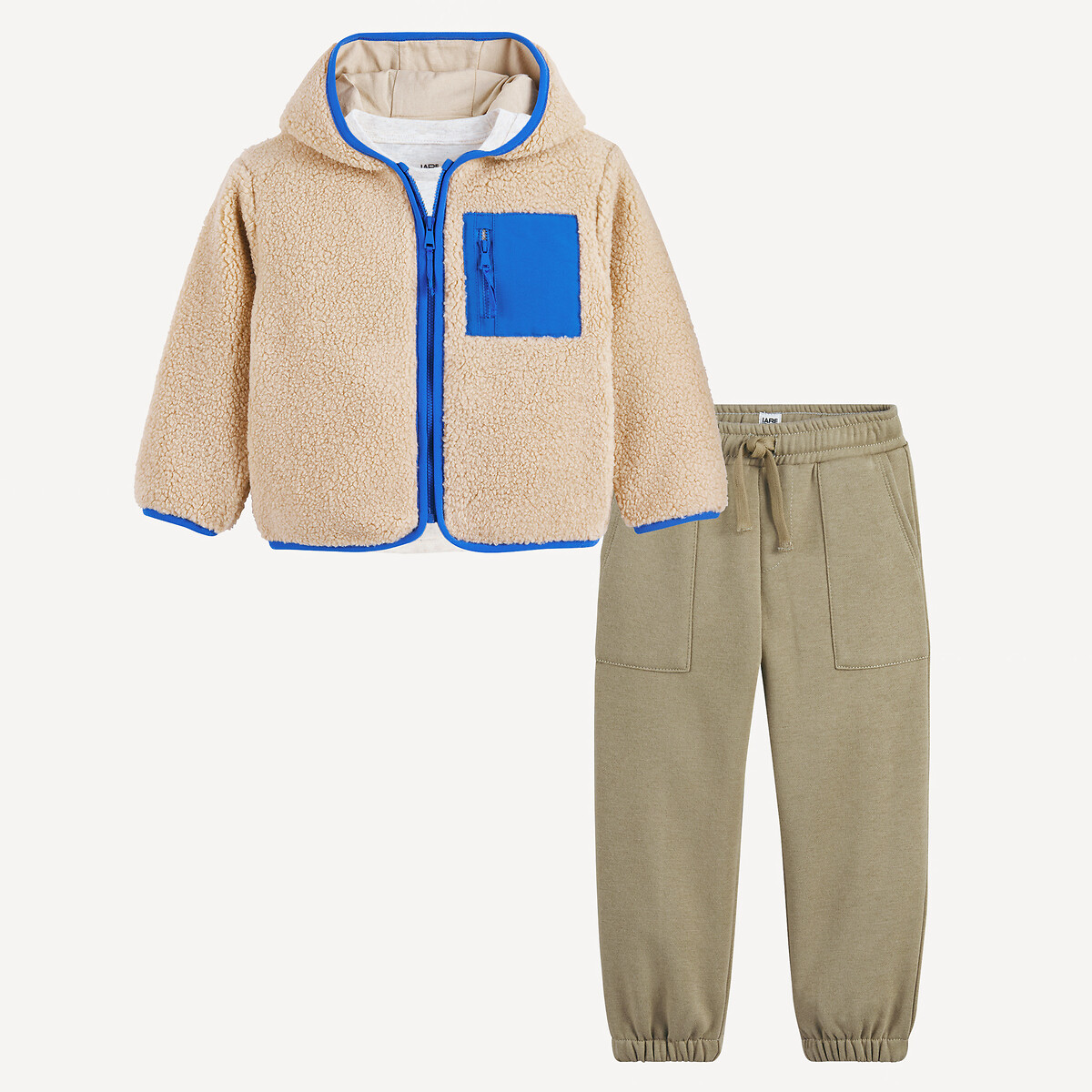 La Redoute Collections Σετ 3 τεμαχίων με ζακέτα sherpa