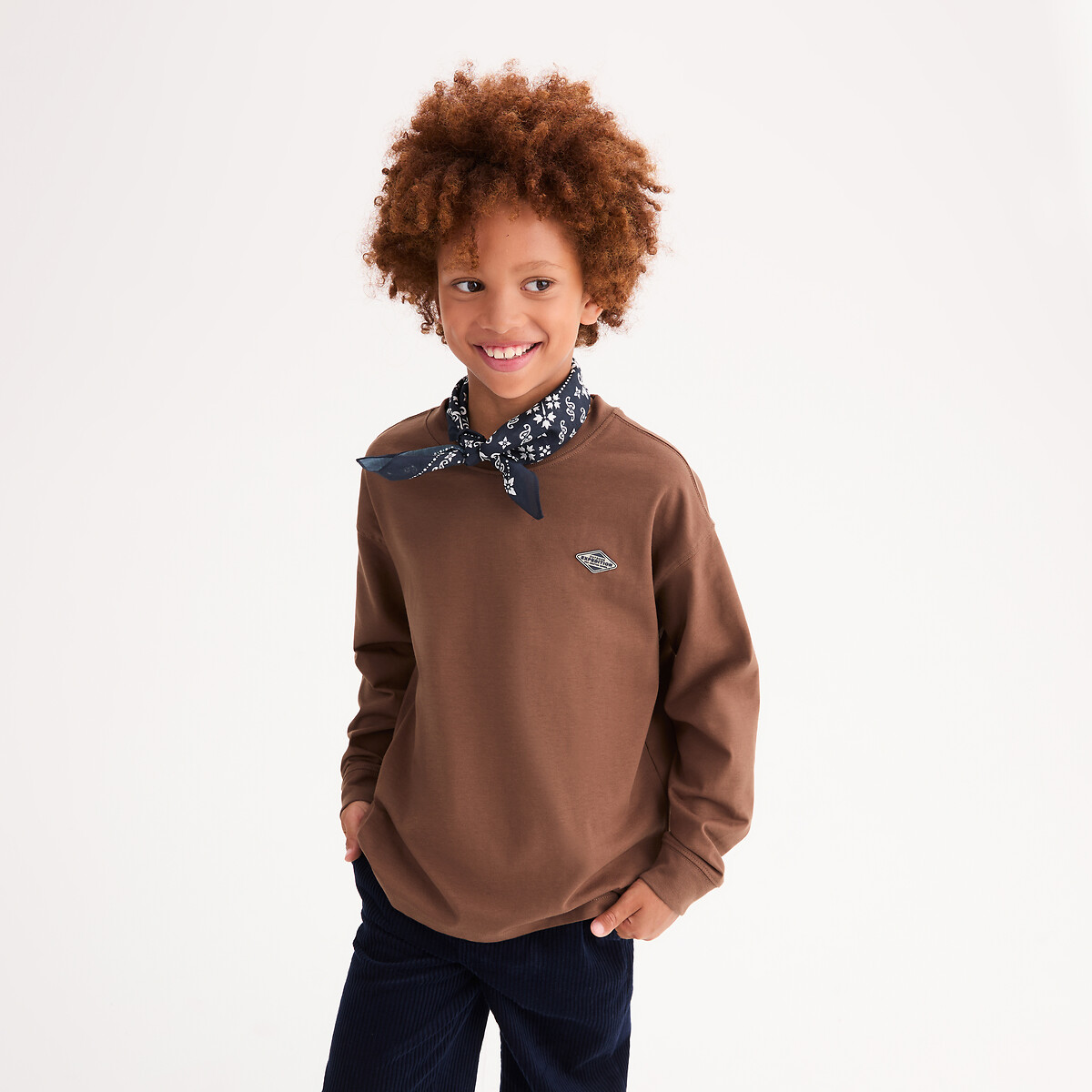 La Redoute Collections Μακρυμάνικο μπλουζάκι με στάμπα