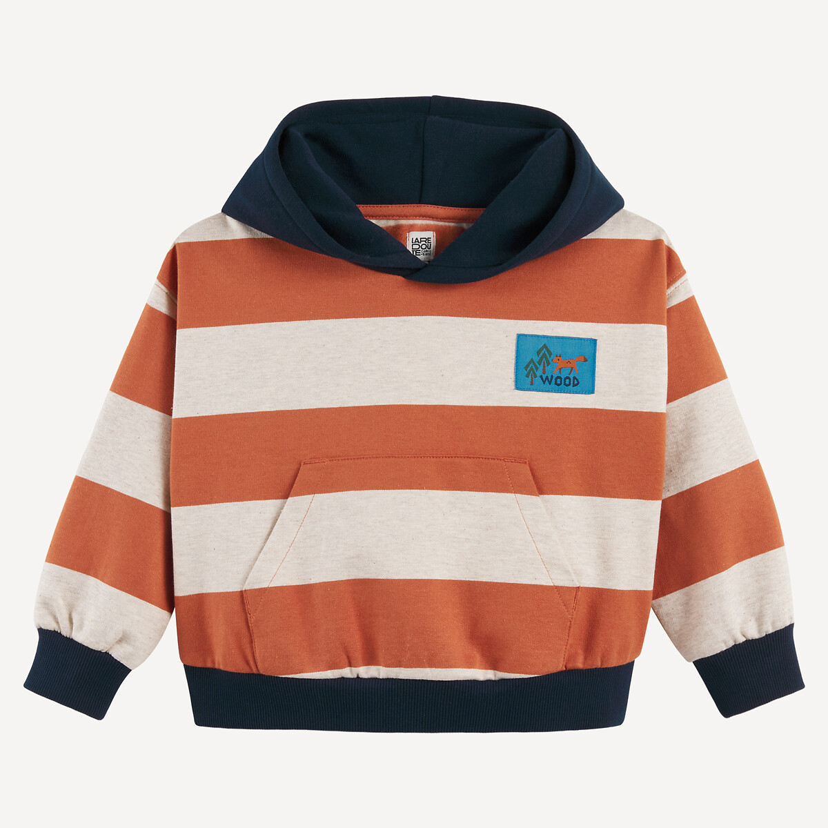 La Redoute Collections Ριγέ φούτερ με κουκούλα