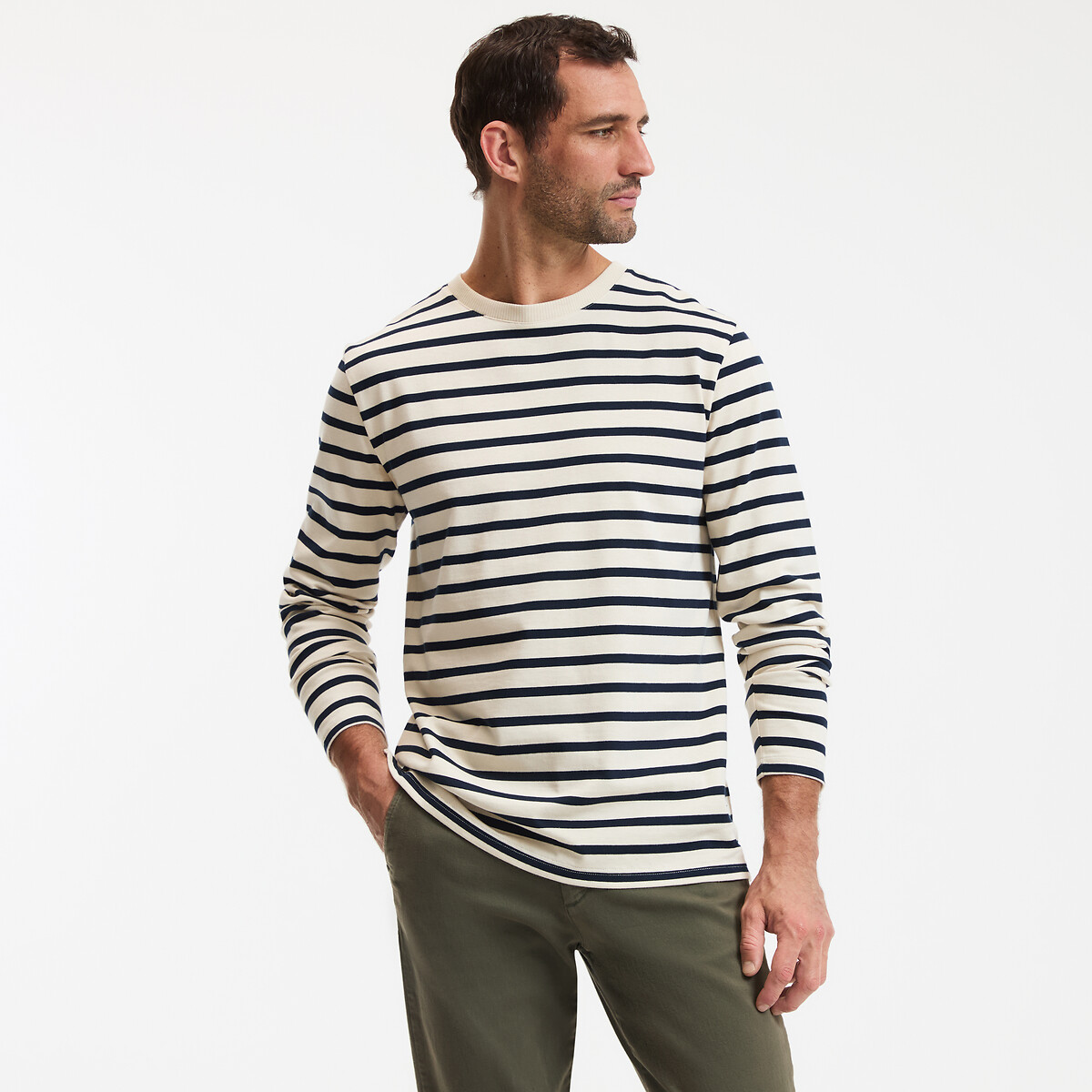 La Redoute Collections Μακρυμάνικο μπλουζάκι με στρογγυλή λαιμόκοψη