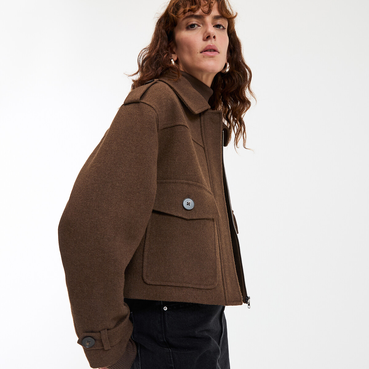 La Redoute Collections Κοντό μπουφάν με φερμουάρ