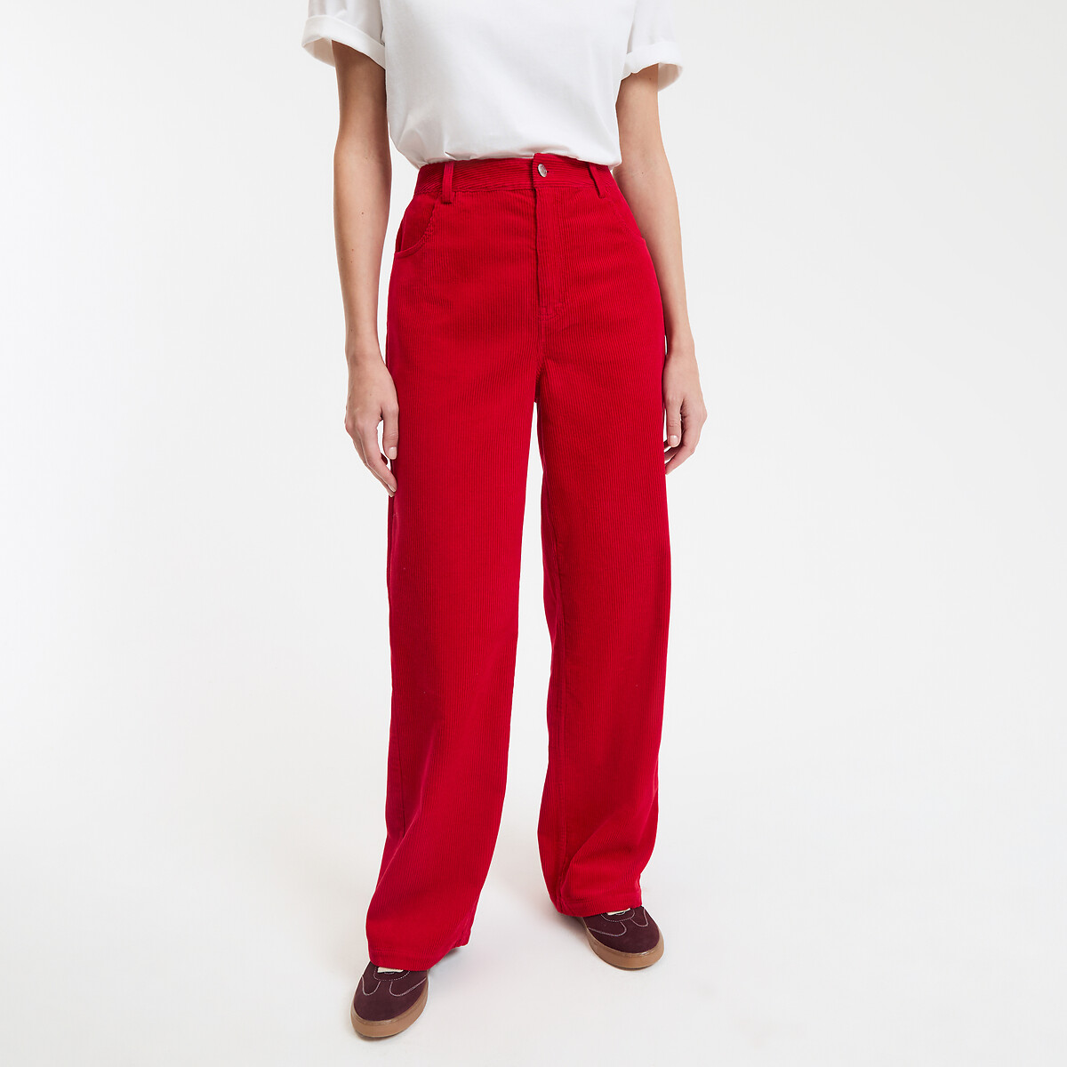 Τζιν φαρδύ από κοτλέ ύφασμα