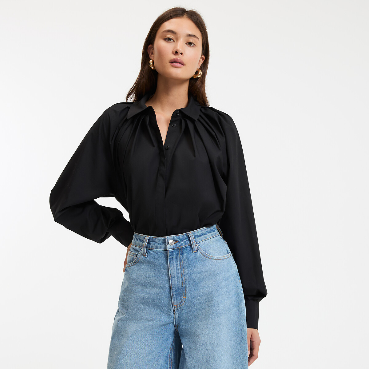 La Redoute Collections Χαλαρό βαμβακερό πουκάμισο