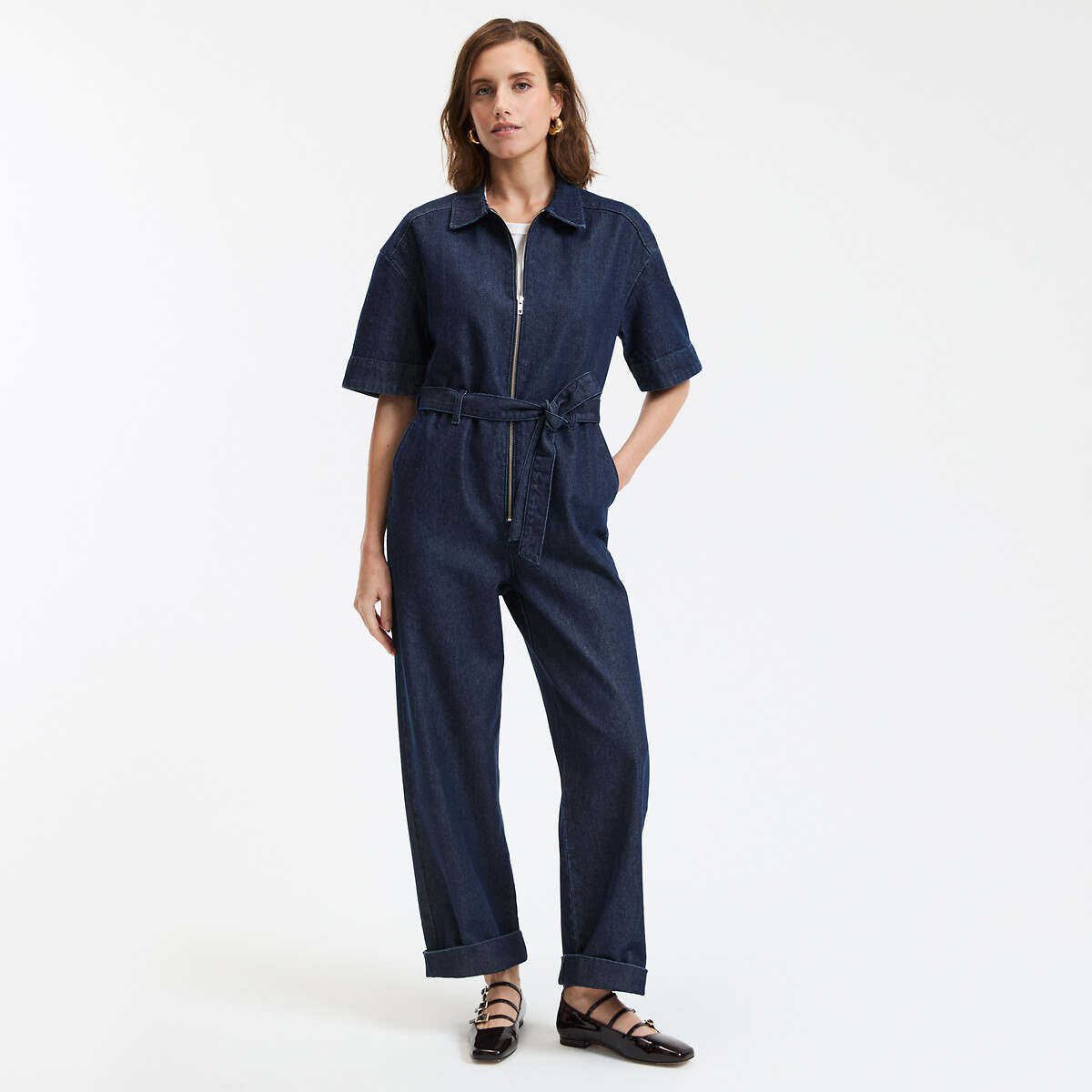 La Redoute Collections Μακριά ολόσωμη φόρμα από τζιν