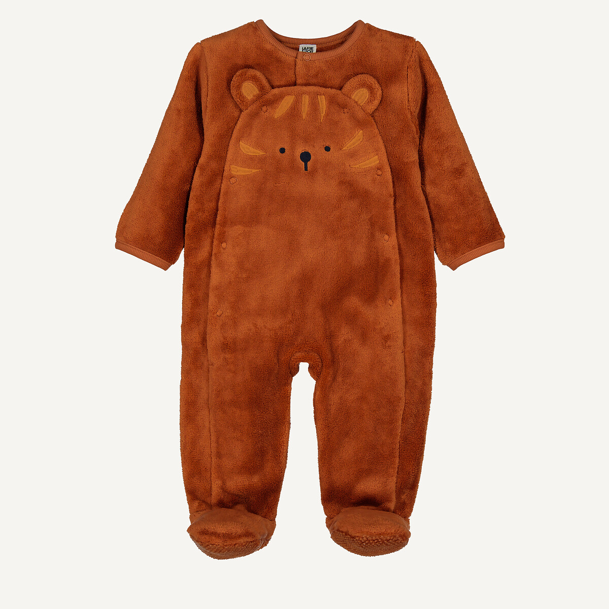 Πυζάμα ολόσωμη από βελούδινο φλις με σχέδιο αρκούδα