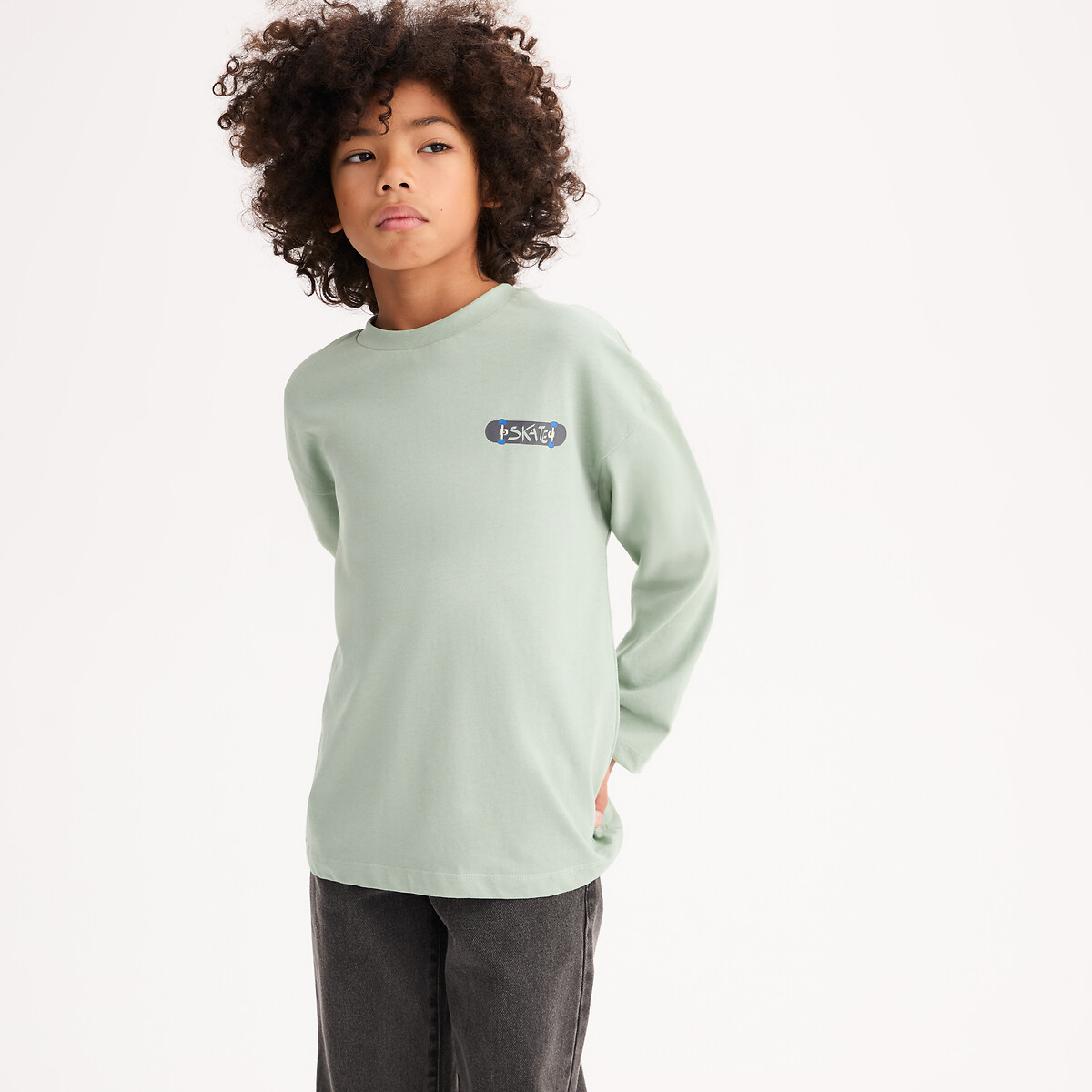 La Redoute Collections T-shirt με μακριά μανίκια και στάμπα