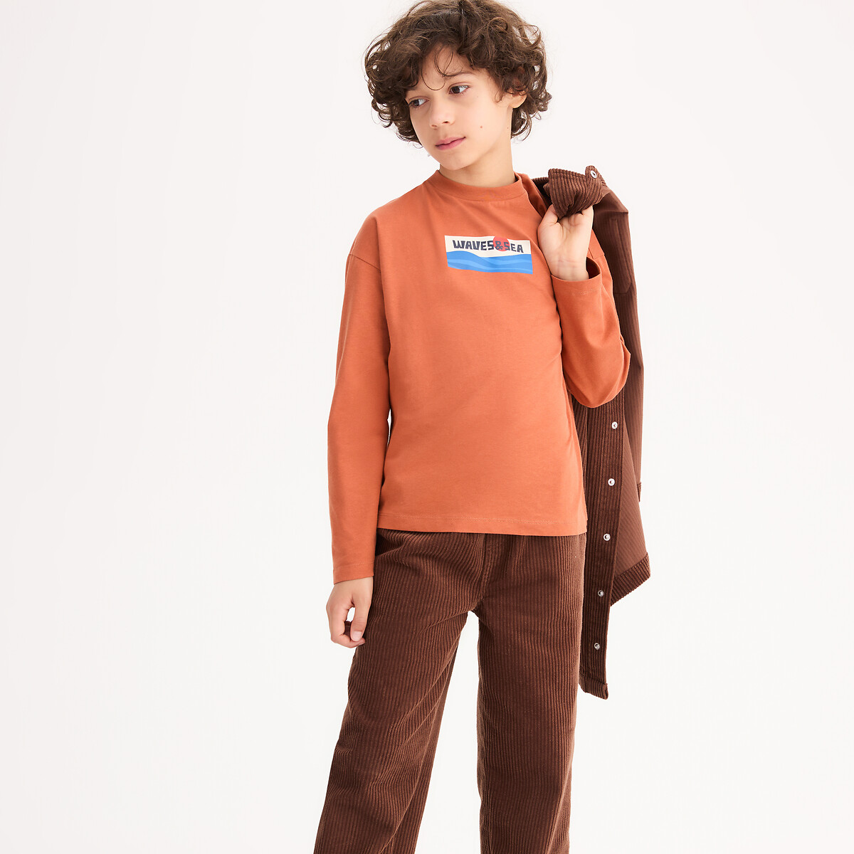 La Redoute Collections Oversized μακρυμάνικο T-shirt με στάμπα