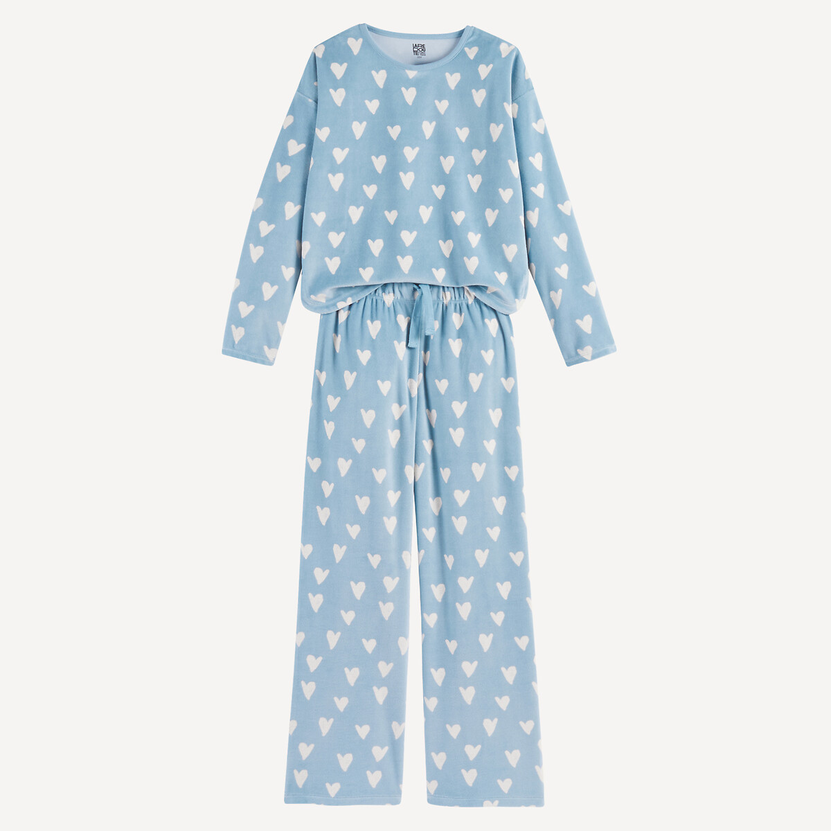 Πιτζάμα από βελούδο με καρδιές