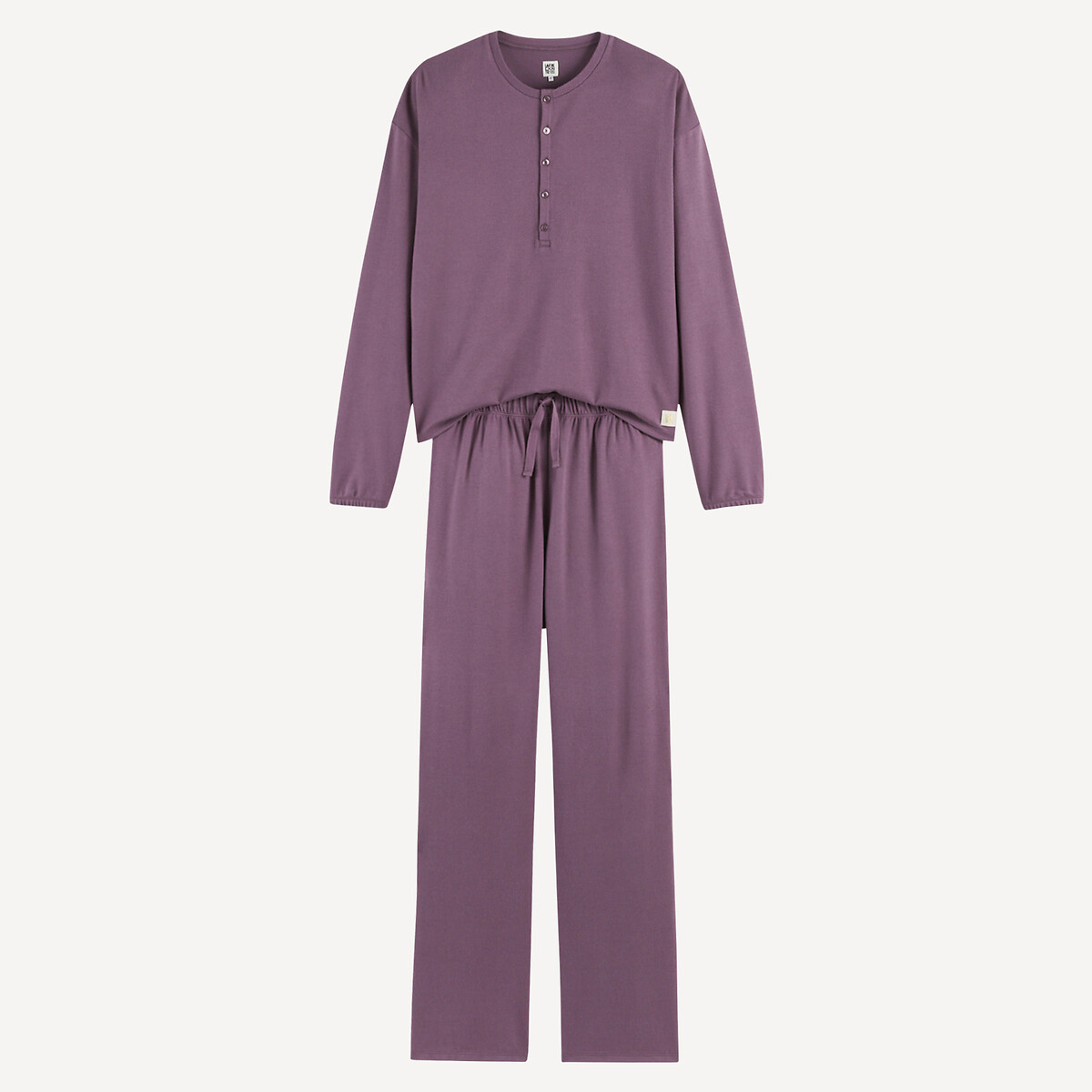 Πιτζάμα με μακριά μανίκια από βαμβακερό ζέρσεϊ