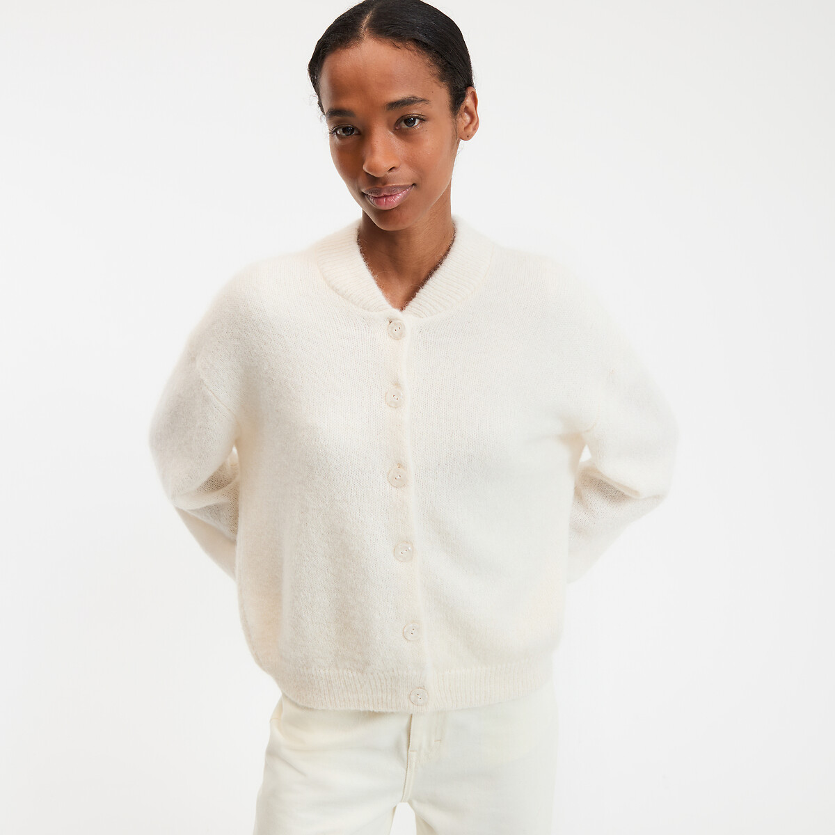 La Redoute Collections Ζακέτα με ψηλό κολάρο