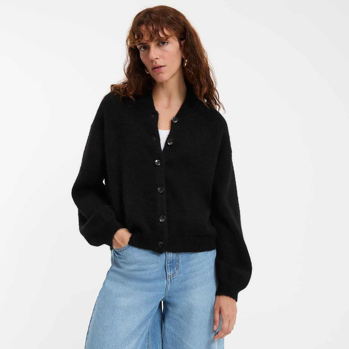 La Redoute Collections Ζακέτα με ψηλό κολάρο