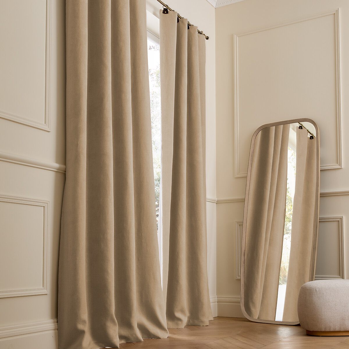 Κουρτίνα συσκότισης από προπλυμένο λινό 140x350 cm