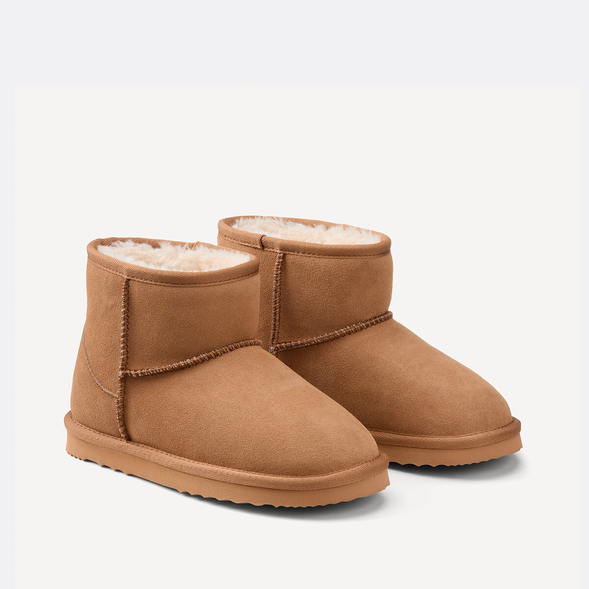 La Redoute Collections Μπότες Δερμάτινες με Επένδυση Γούνας