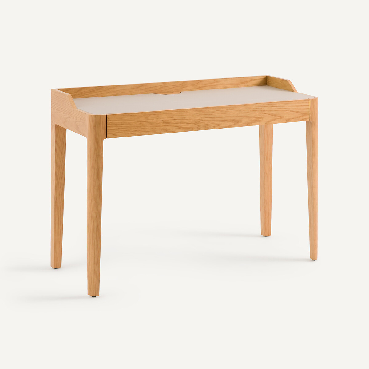 Γραφείο από δρυ και δέρμα Μ80xΠ110xΥ45cm