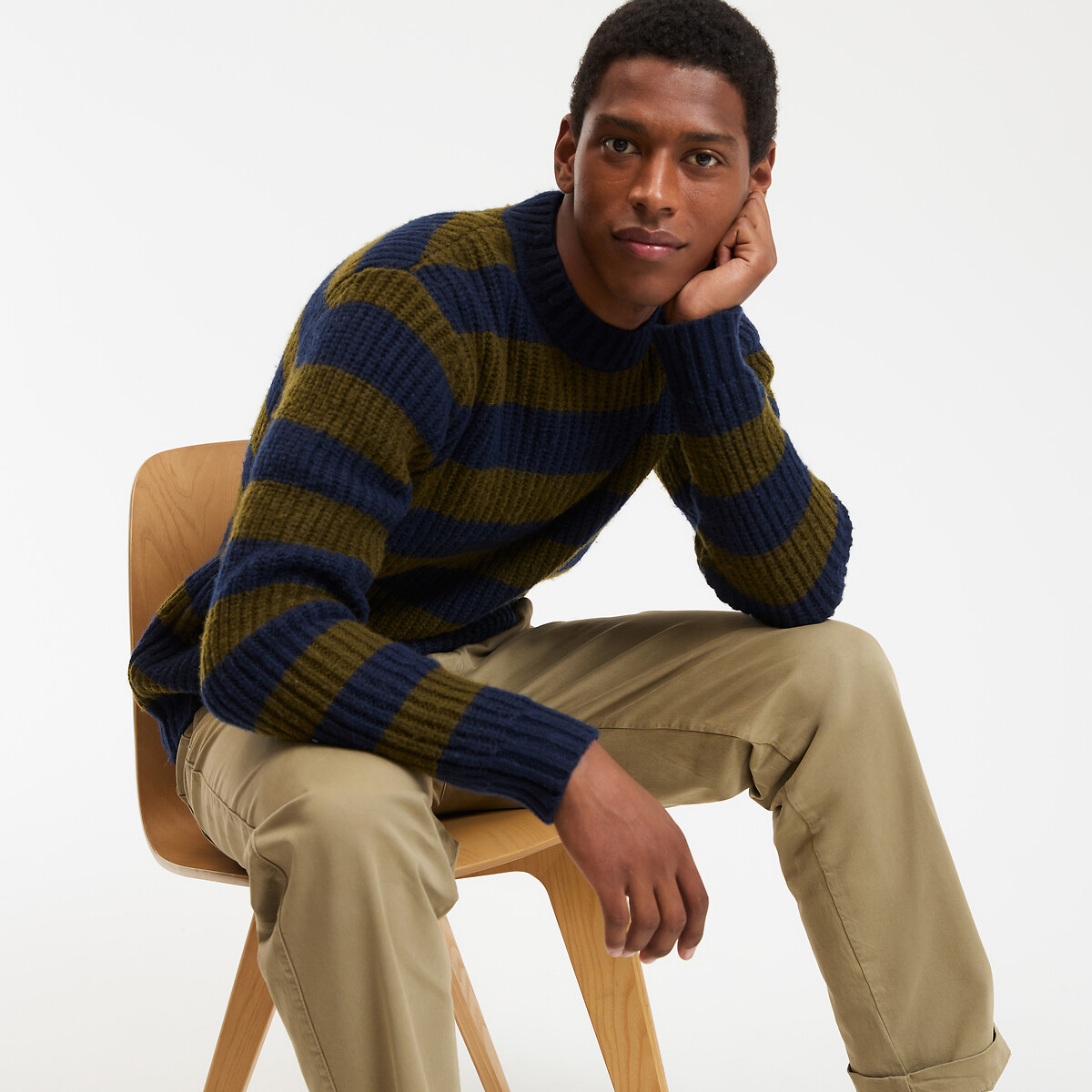 La Redoute Collections Ριγέ πουλόβερ με στρογγυλή λαιμόκοψη