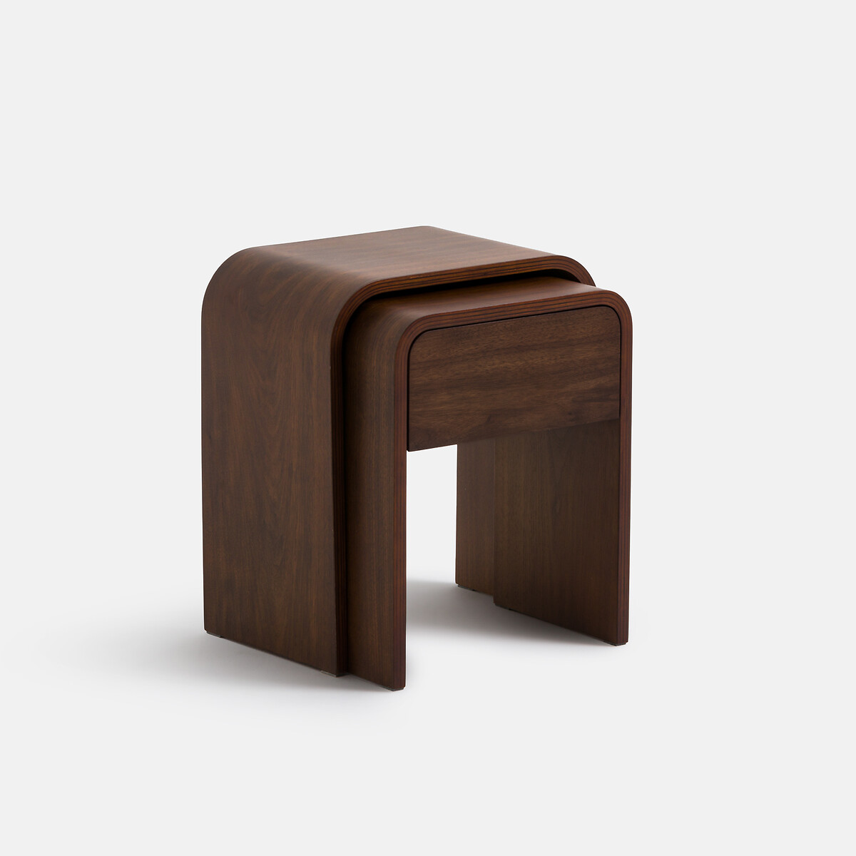 Σετ κομοδίνων με επίστρωση από καρυδιά Μ27xΠ42xΥ48cm