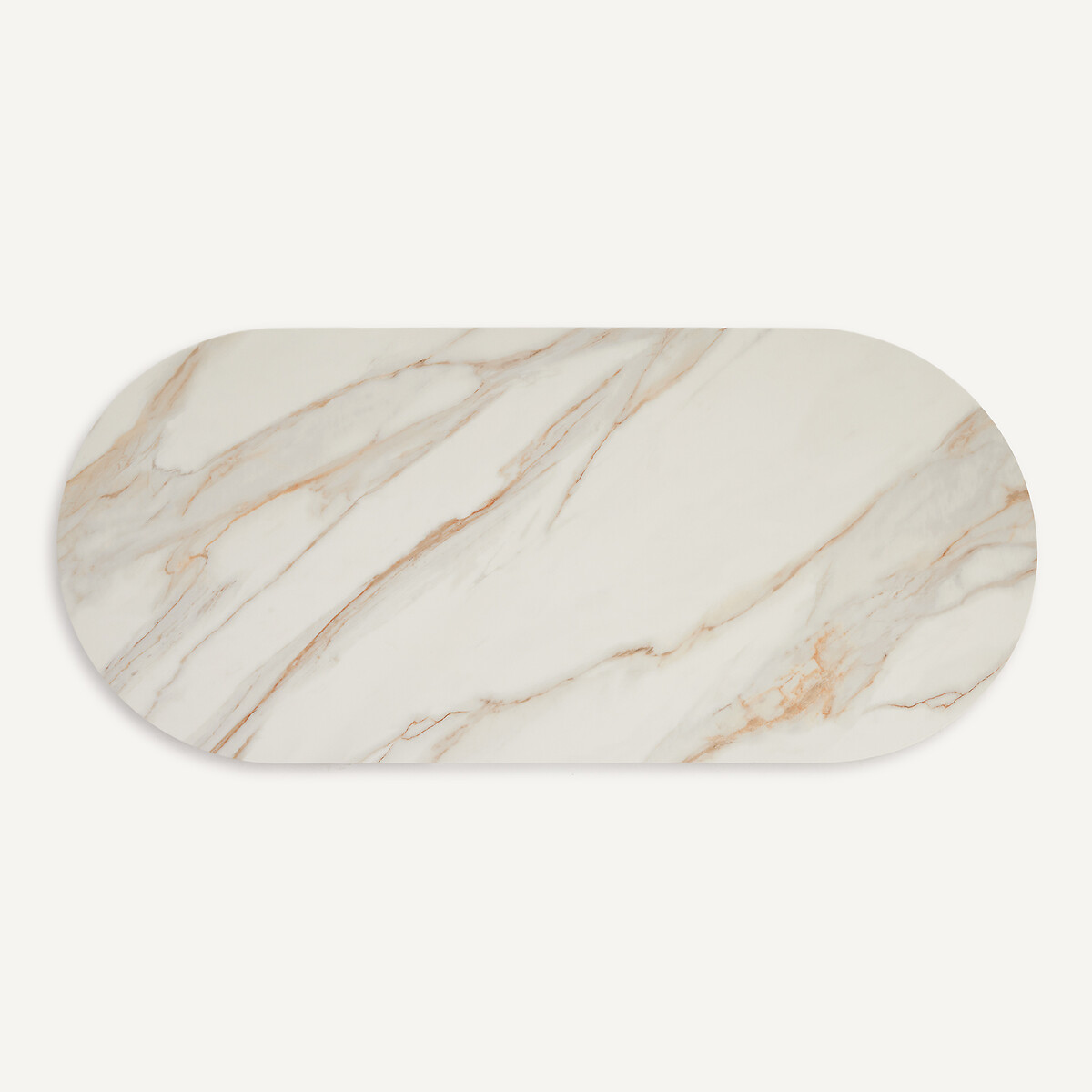 Οβάλ κεραμική επιφάνεια τραπεζιού Μ100xΠ220xΥ3cm