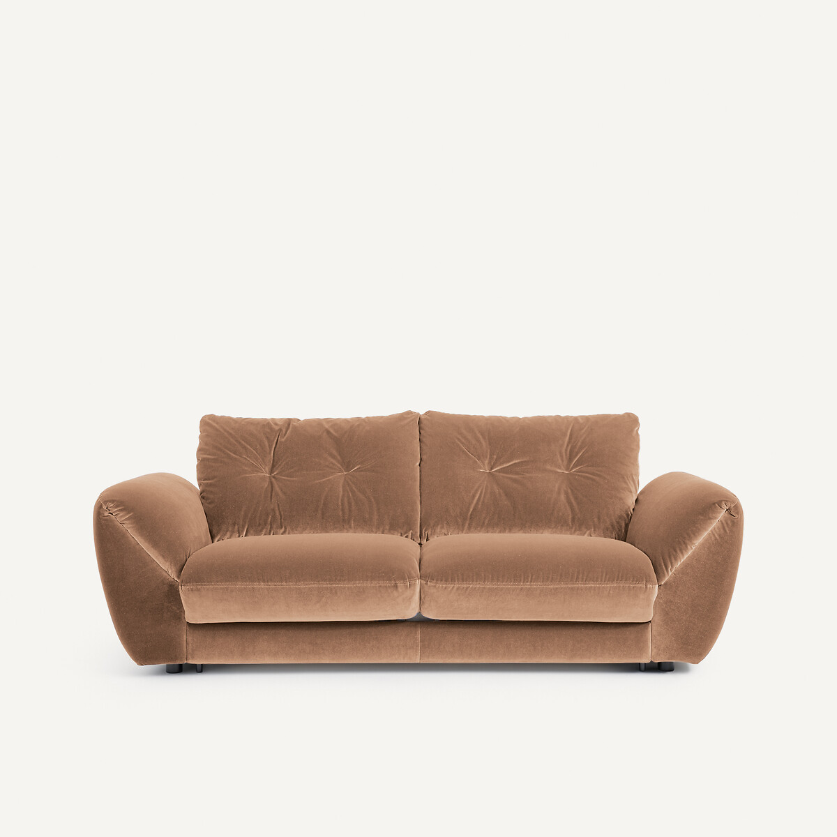 Πτυσσόμενος τριθέσιος καναπές-κρεβάτι με βελούδινη ταπετσαρία Μ107xΠ226xΥ87cm