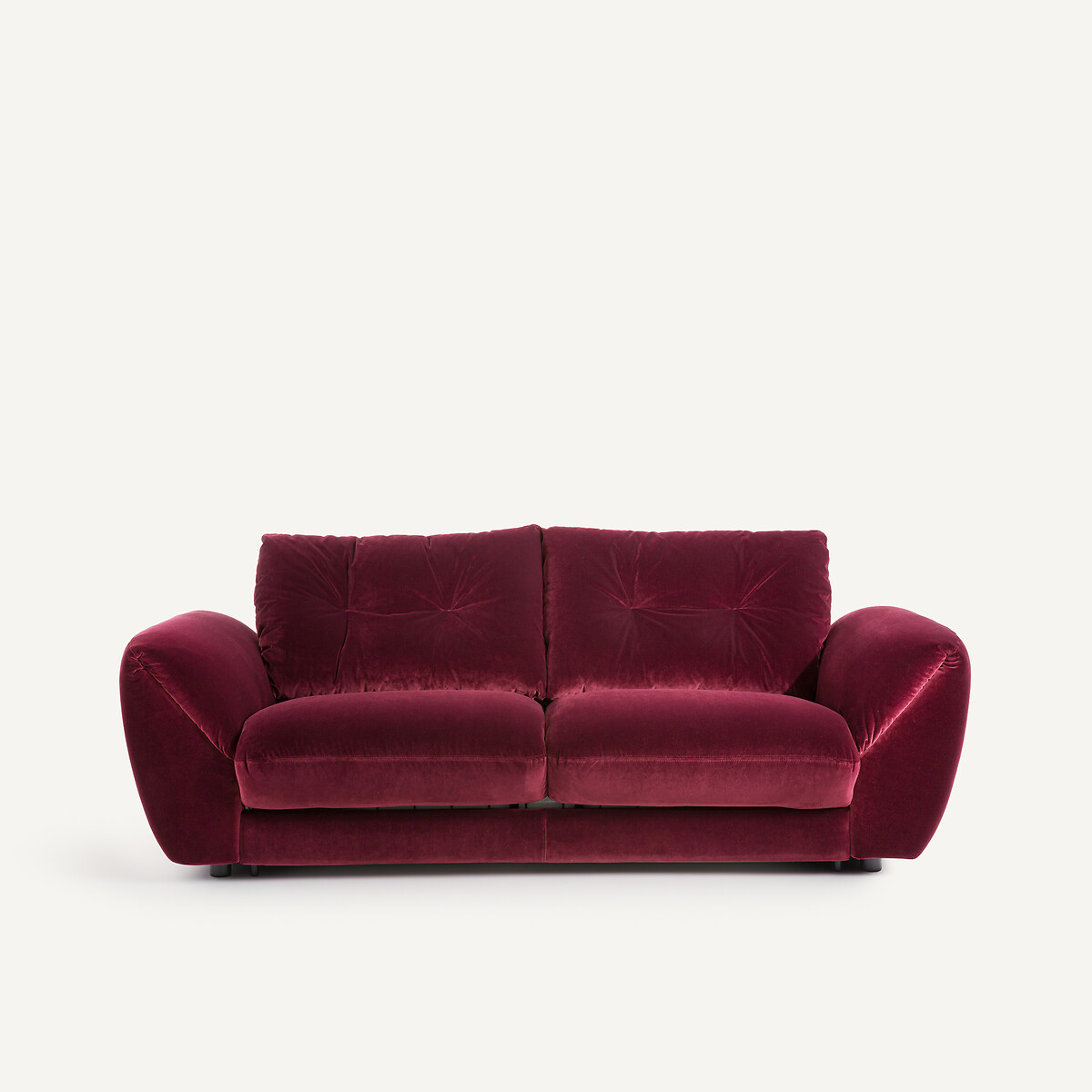 Πτυσσόμενος τριθέσιος καναπές-κρεβάτι με βελούδινη ταπετσαρία Μ107xΠ226xΥ87cm