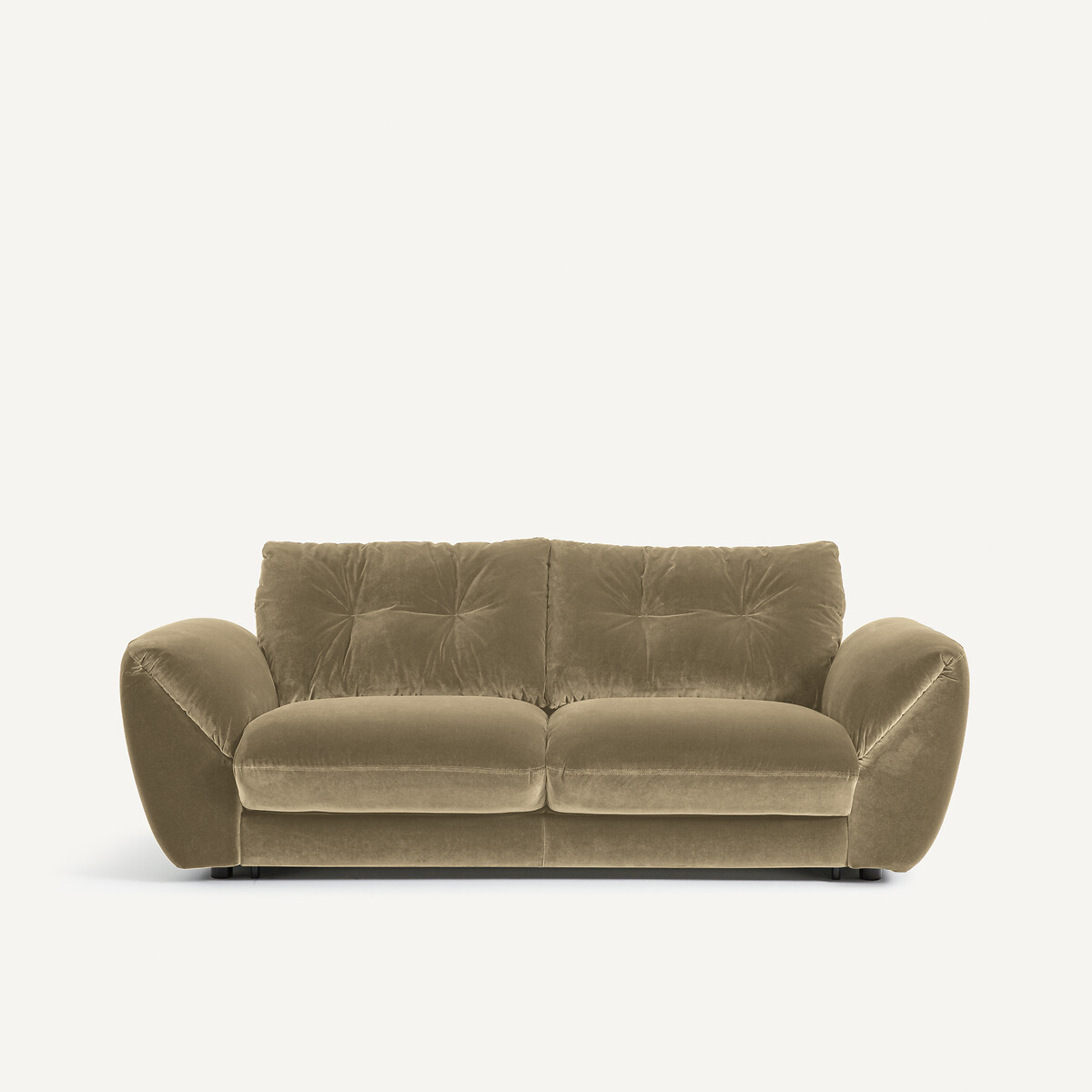 Πτυσσόμενος τριθέσιος καναπές-κρεβάτι με βελούδινη ταπετσαρία Μ107xΠ226xΥ87cm